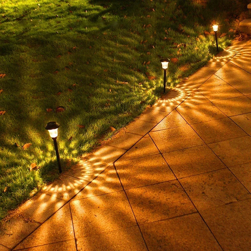 Solar LED Pathway Light – Stainless Steel & Diamond Glass, 3 Modes, IP65 Waterproof Garden Stake Lamp