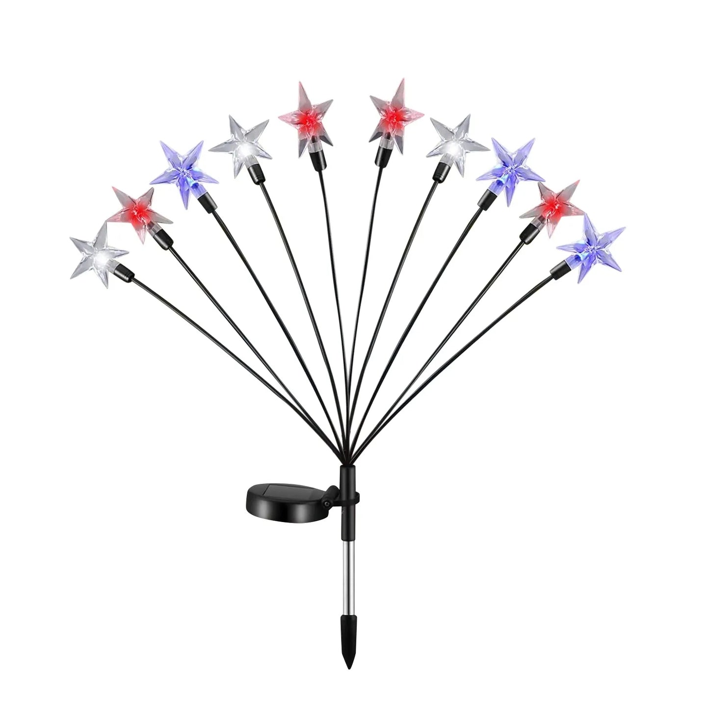 Solar Independence Day String Lights – Patriotic Garden Stake Lights