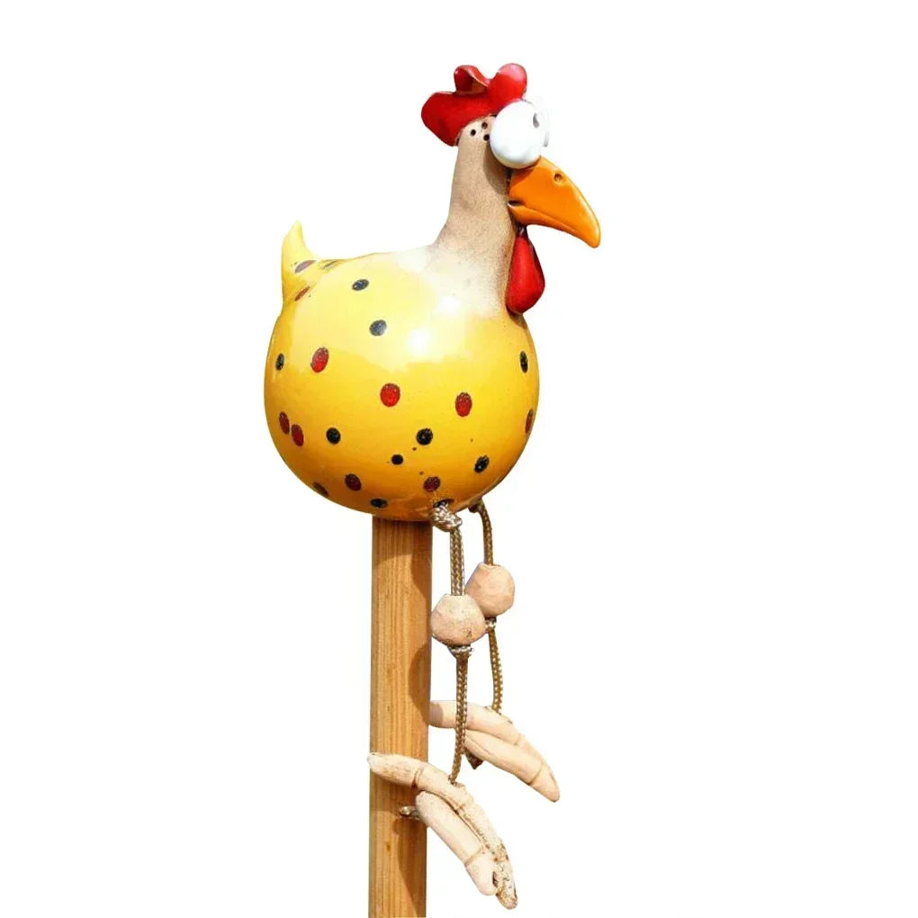 Big-Eyed Chicken Garden Stake