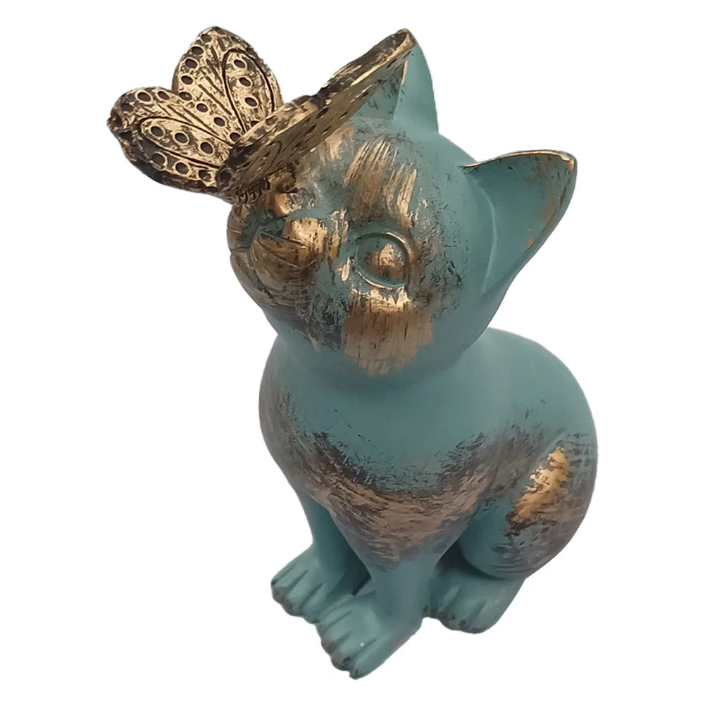Resin Cat Garden Statue Ornament Garden Landscape