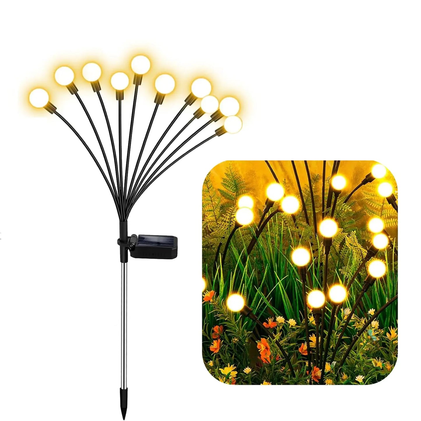 Solar Swaying Garden Stake Lights – Wind-Powered Motion LED Lights for Yard, Patio & Pathway