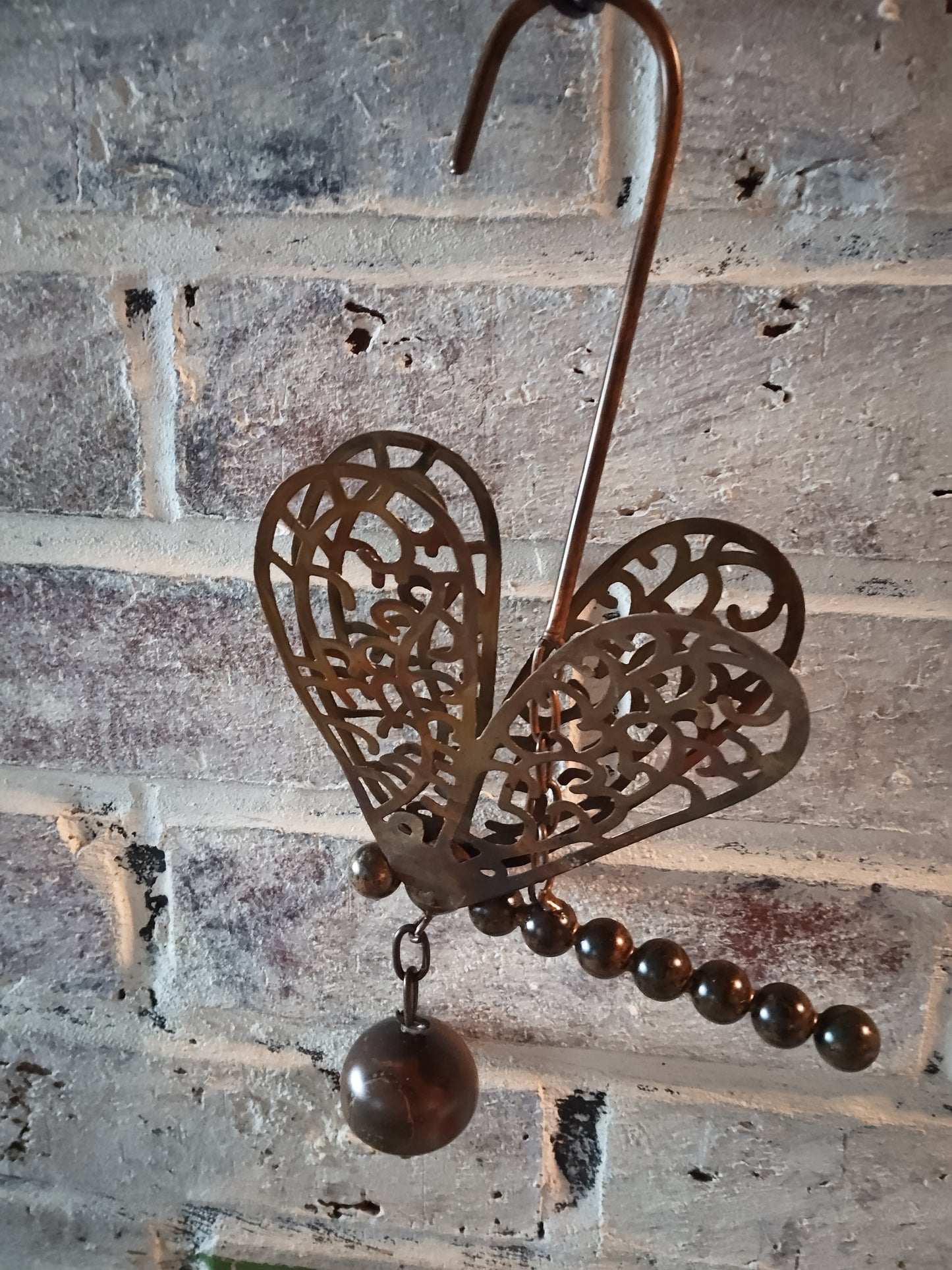 Handmade Dragonfly Wind Chimes with Bell – 10"