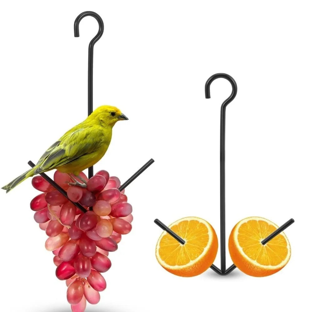 2-Fork Metal Hummingbird & Fruit Bird Feeder – Hanging Hook, Bite-Resistant for Yard & Porch
