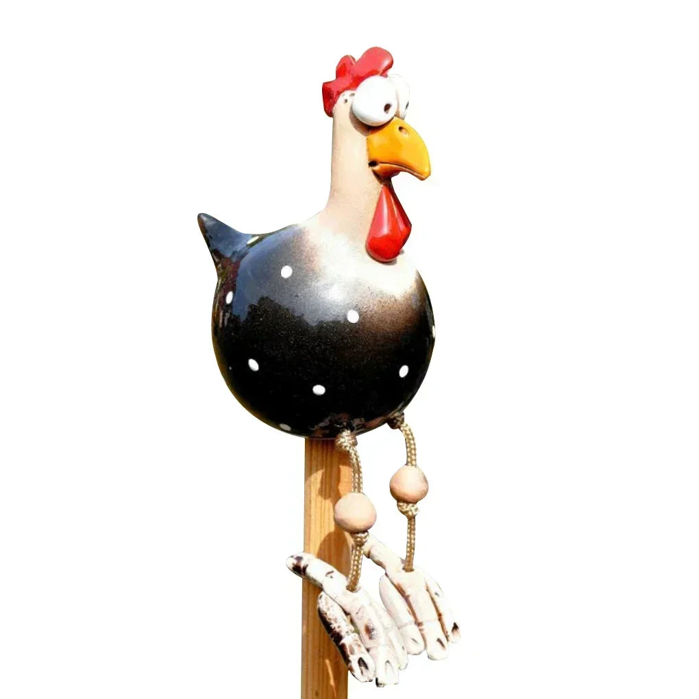 Big-Eyed Chicken Garden Stake