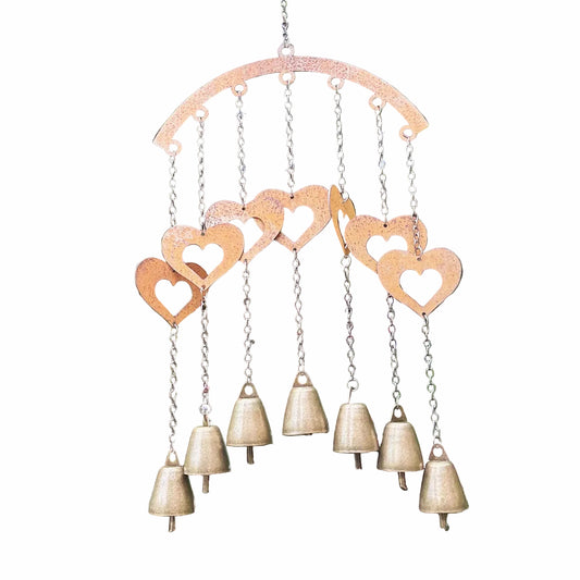 Iron Art Metal Wind Chime – Handcrafted Outdoor Hanging Decor for Garden, Balcony & Courtyard