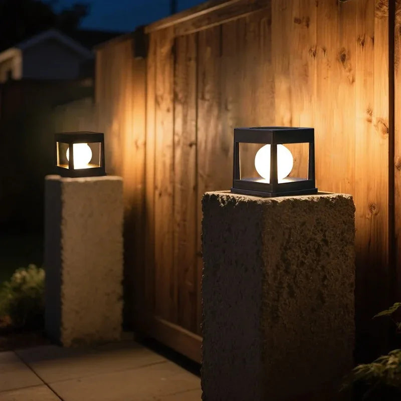 Solar Fence Post Cap Light — Waterproof LED Pillar Lamp