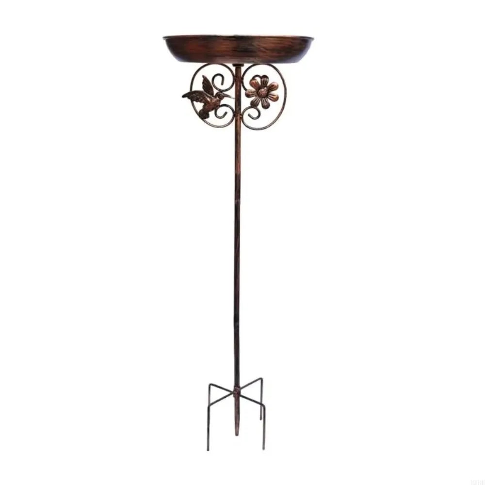 Cast Iron Outdoor Bird Bath & Feeder – Heavy-Duty Five-Prong Base, Rust-Resistant, Anti-Tip Design