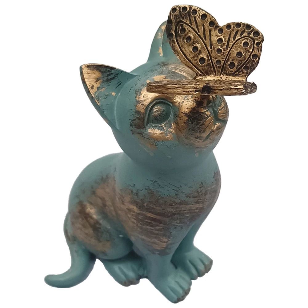 Resin Cat Garden Statue Ornament Garden Landscape