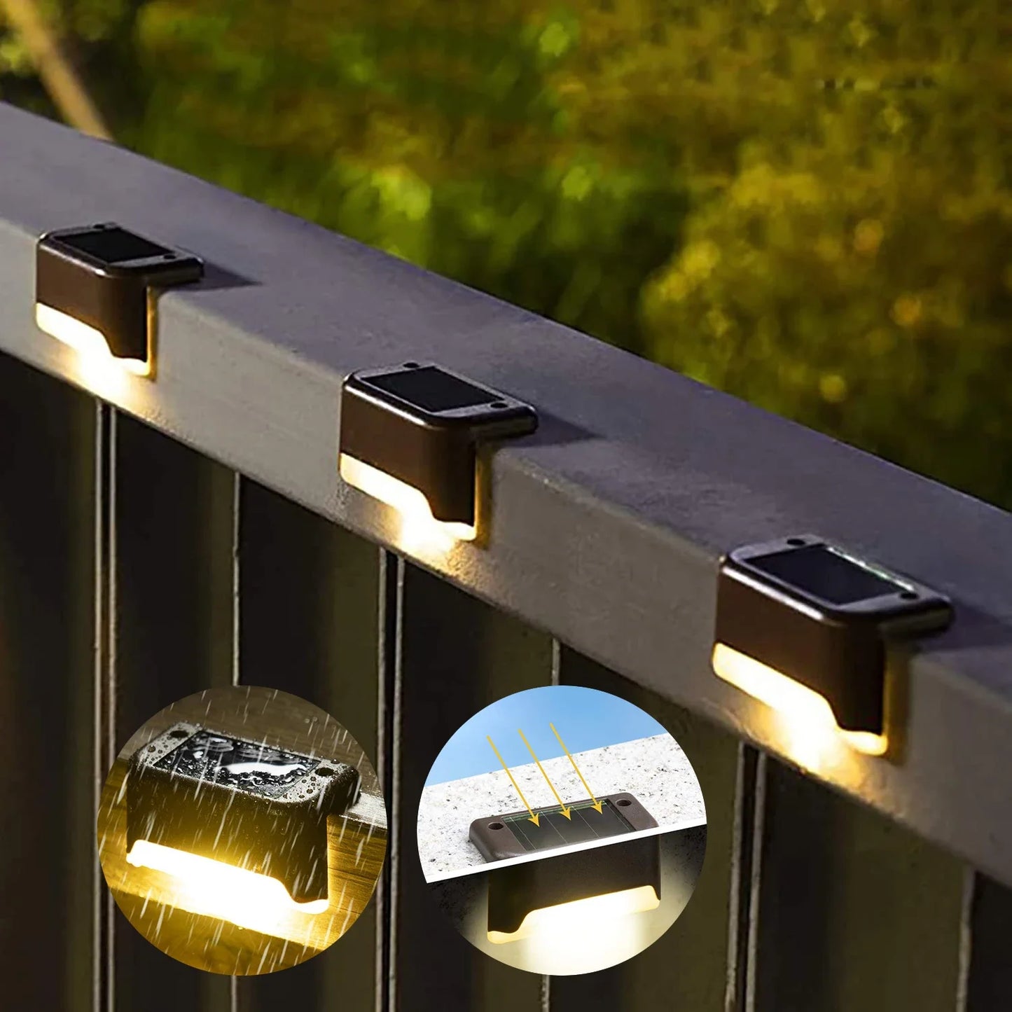 Solar LED Outdoor Deck & Stair Step Lamp – Waterproof Solar Garden & Patio Pathway Light