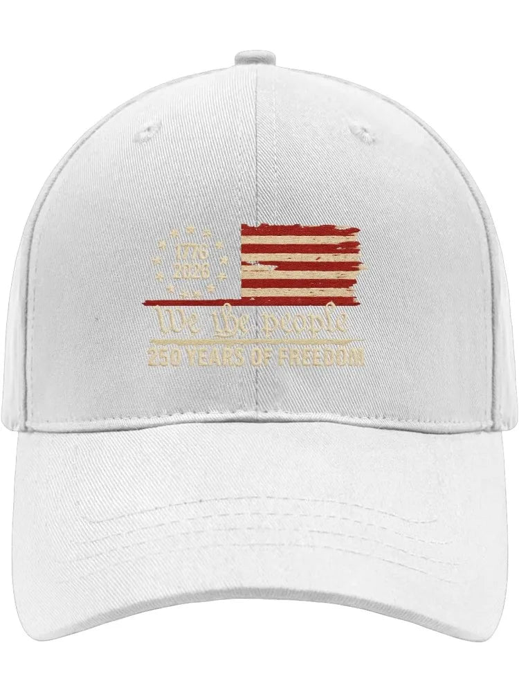 USA 250th Anniversary Baseball Hat – Retro Washed 1776–2026 Patriotic Cap | Unisex Adjustable