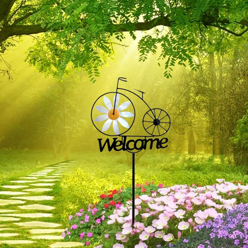 Outdoor Daisy Windmill Garden Decoration