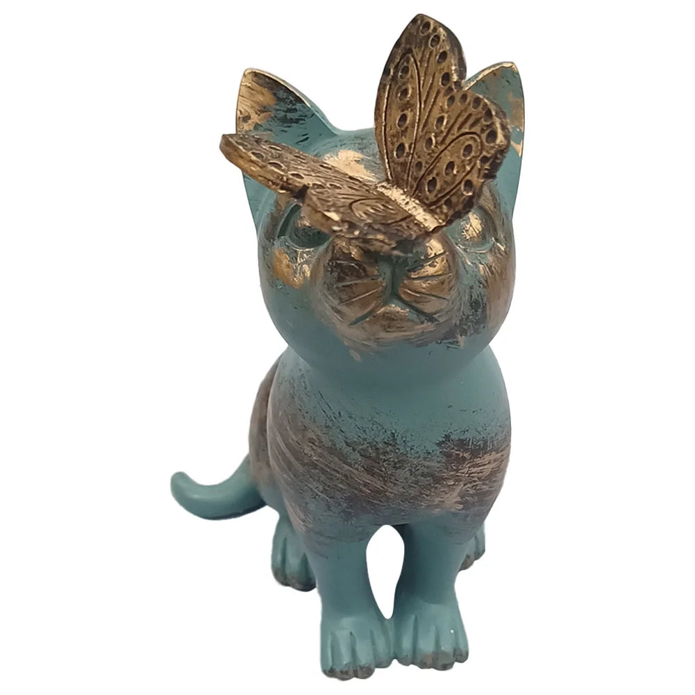 Resin Cat Garden Statue Ornament Garden Landscape