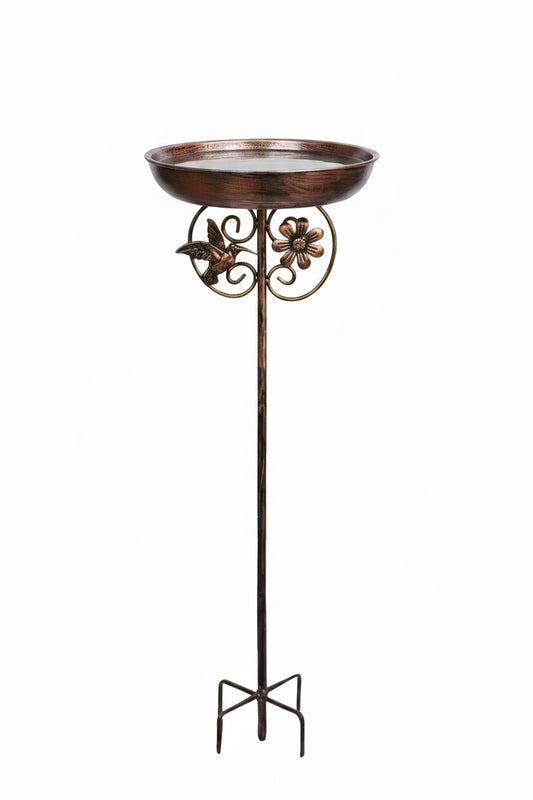 Cast Iron Outdoor Bird Bath & Feeder – Heavy-Duty Five-Prong Base, Rust-Resistant, Anti-Tip Design