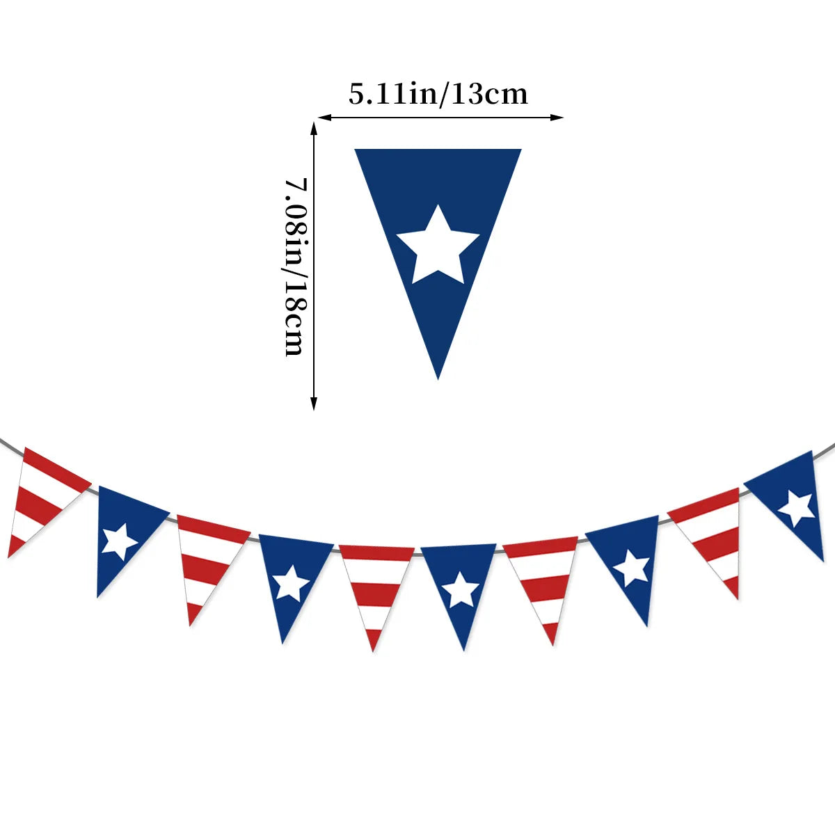 USA 250th Anniversary Party Banner Set – Patriotic ❤️ USA Flag Banners & Triangle Pennants | 1776–2026