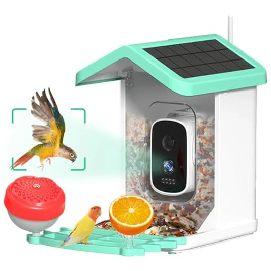 4K HD AI Smart Bird Feeder Camera with Solar Power, Auto Capture & Instant Alerts – Outdoor Bird Watching Cam