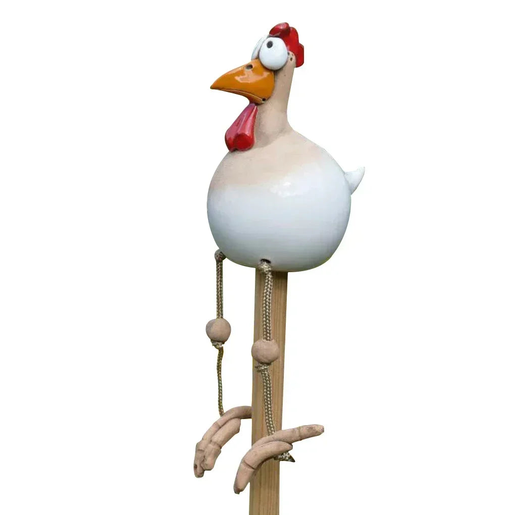 Big-Eyed Chicken Garden Stake