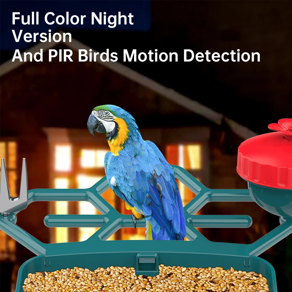Jooan 4K Solar Bird Feeder Camera with 2.4G WiFi, Night Vision & AI Bird Species ID – Outdoor Waterproof HD Bird Cam