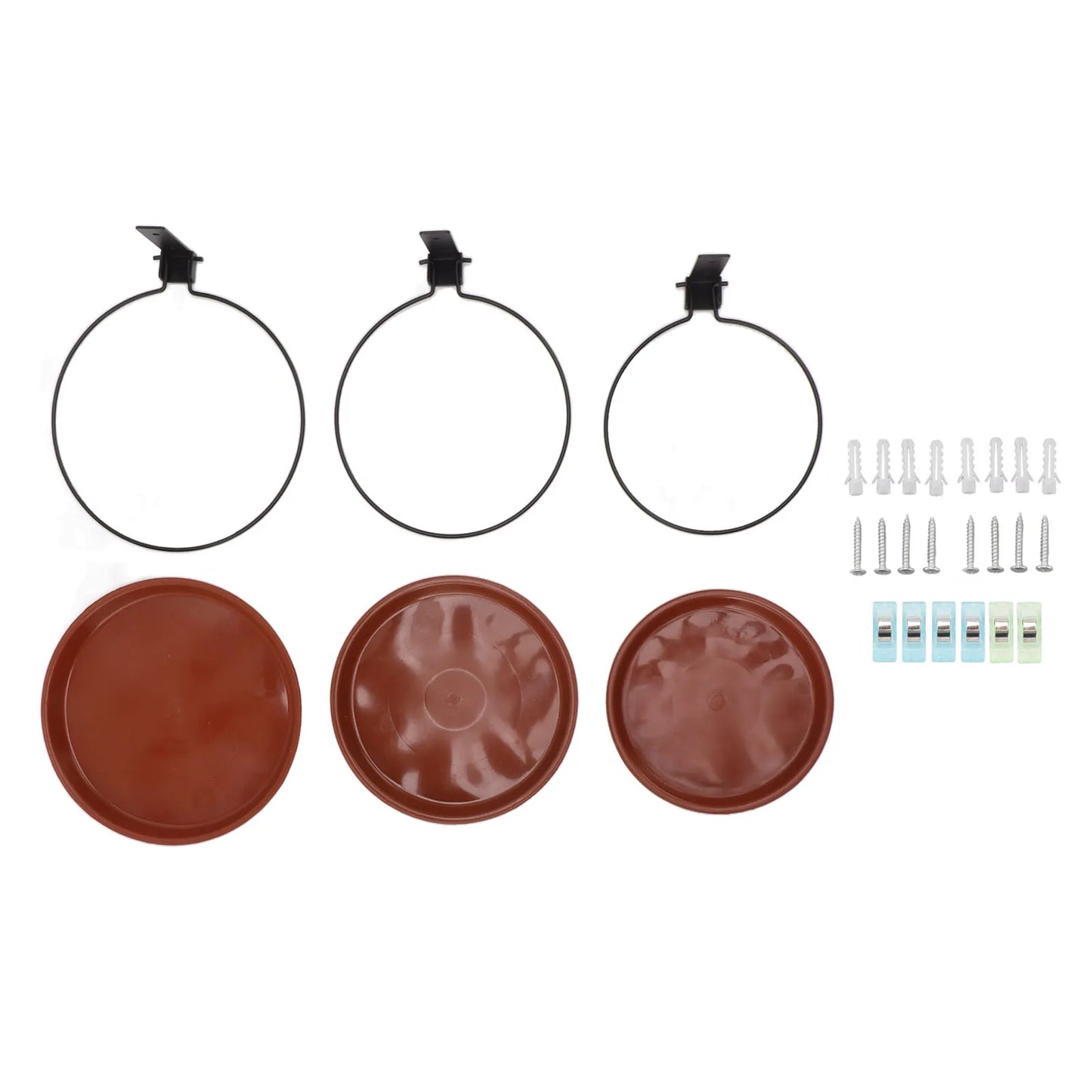 Tree-Mounted Bird Bath & Feeder Bowl with Heavy-Duty Metal Ring — Backyard & Patio