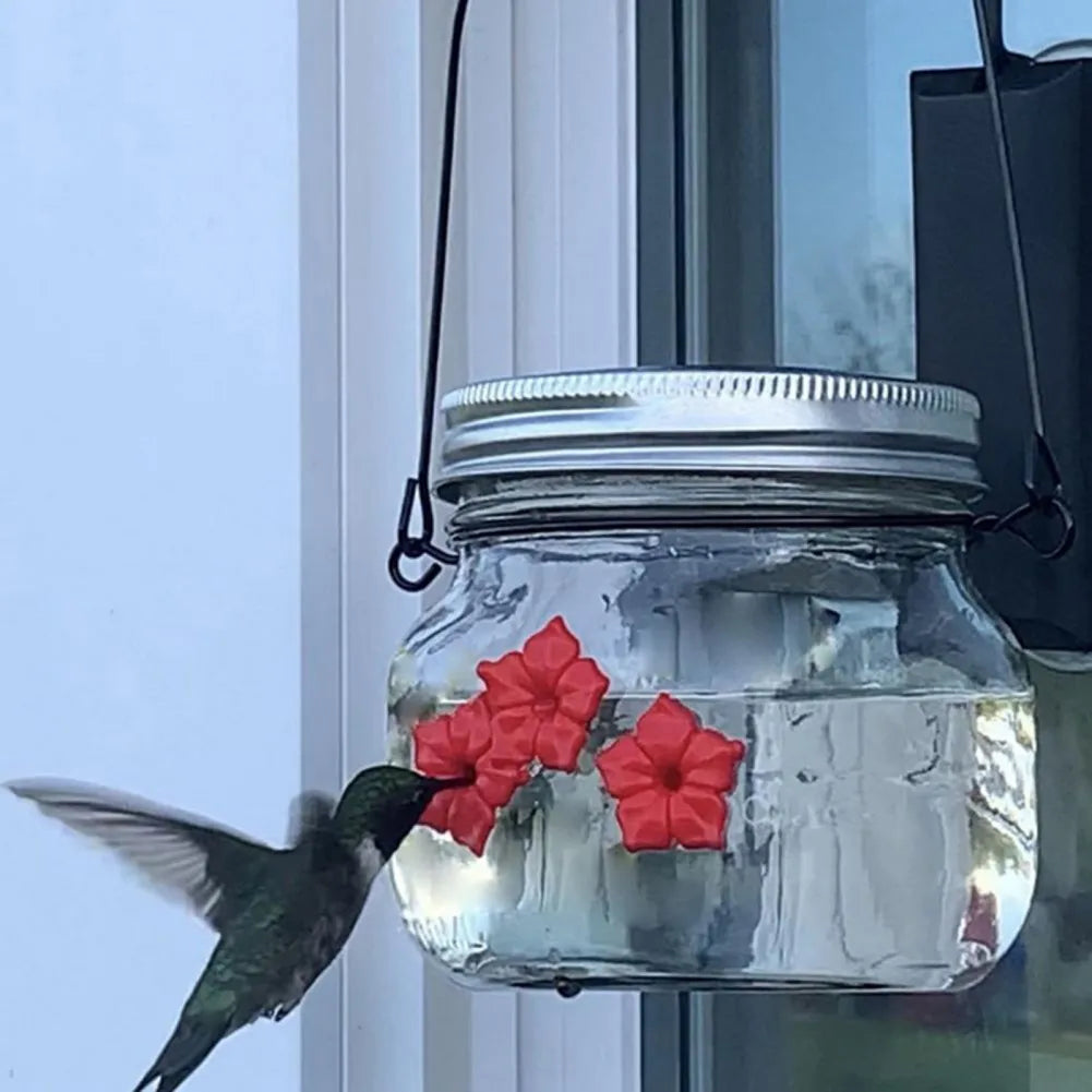 Mini PVC Hummingbird Feeder – Small Leak-Proof Outdoor Hanging Feeder with 3 Ports