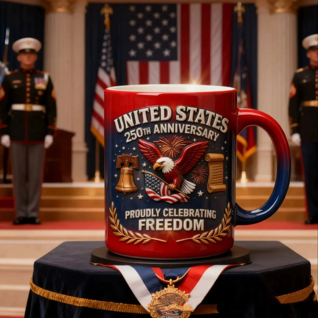 USA 250th Anniversary Ceramic Mug – Patriotic Coffee & Tea Cup | 330ml | 1776–2026