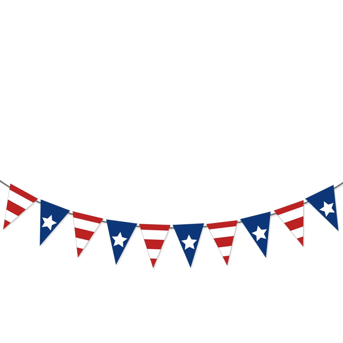 USA 250th Anniversary Party Banner Set – Patriotic ❤️ USA Flag Banners & Triangle Pennants | 1776–2026