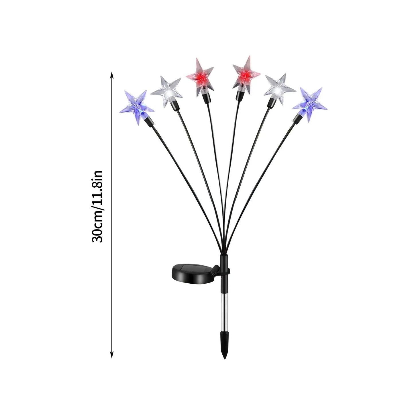 Solar Independence Day String Lights – Patriotic Garden Stake Lights