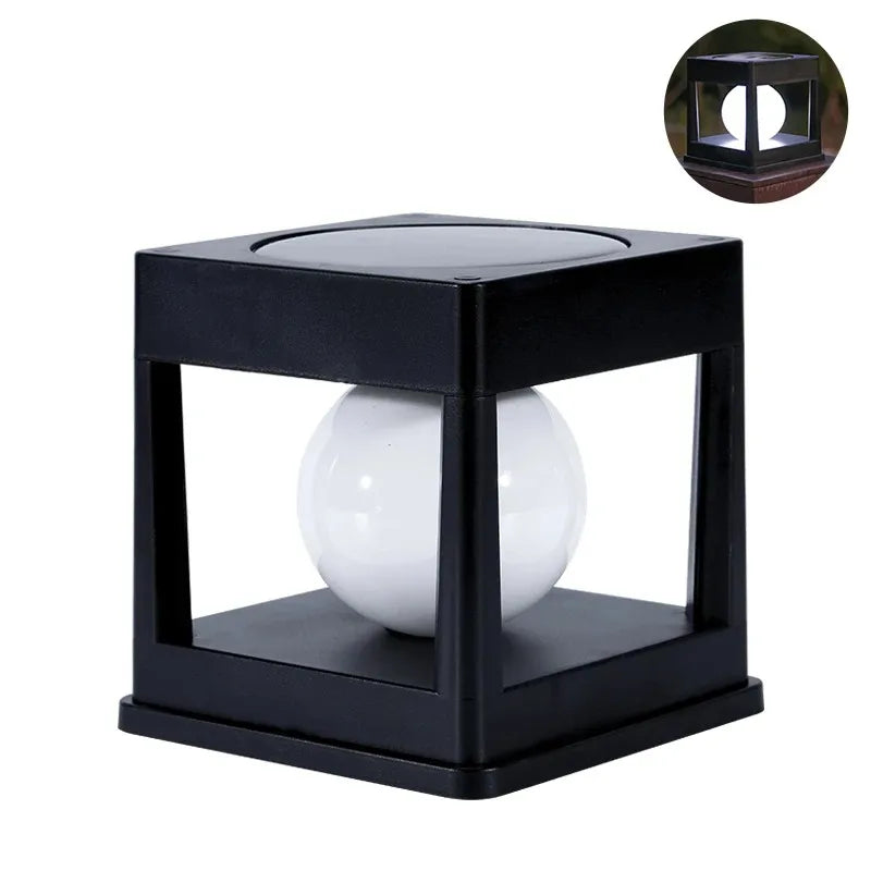 Solar Fence Post Cap Light — Waterproof LED Pillar Lamp