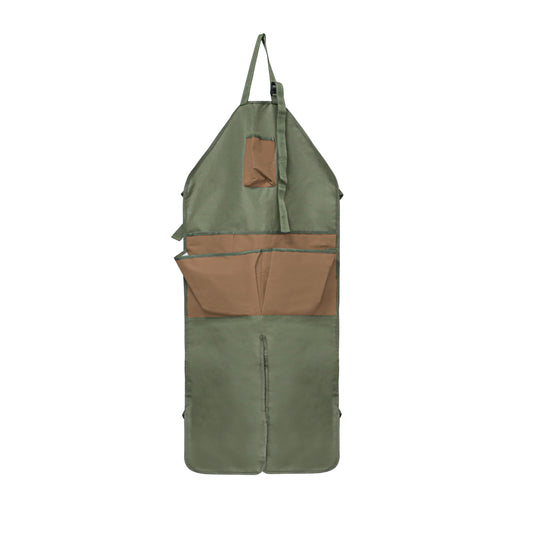 Canvas Gardening Apron – Wear-Resistant Work Apron with Large Pockets & Split Leg Design