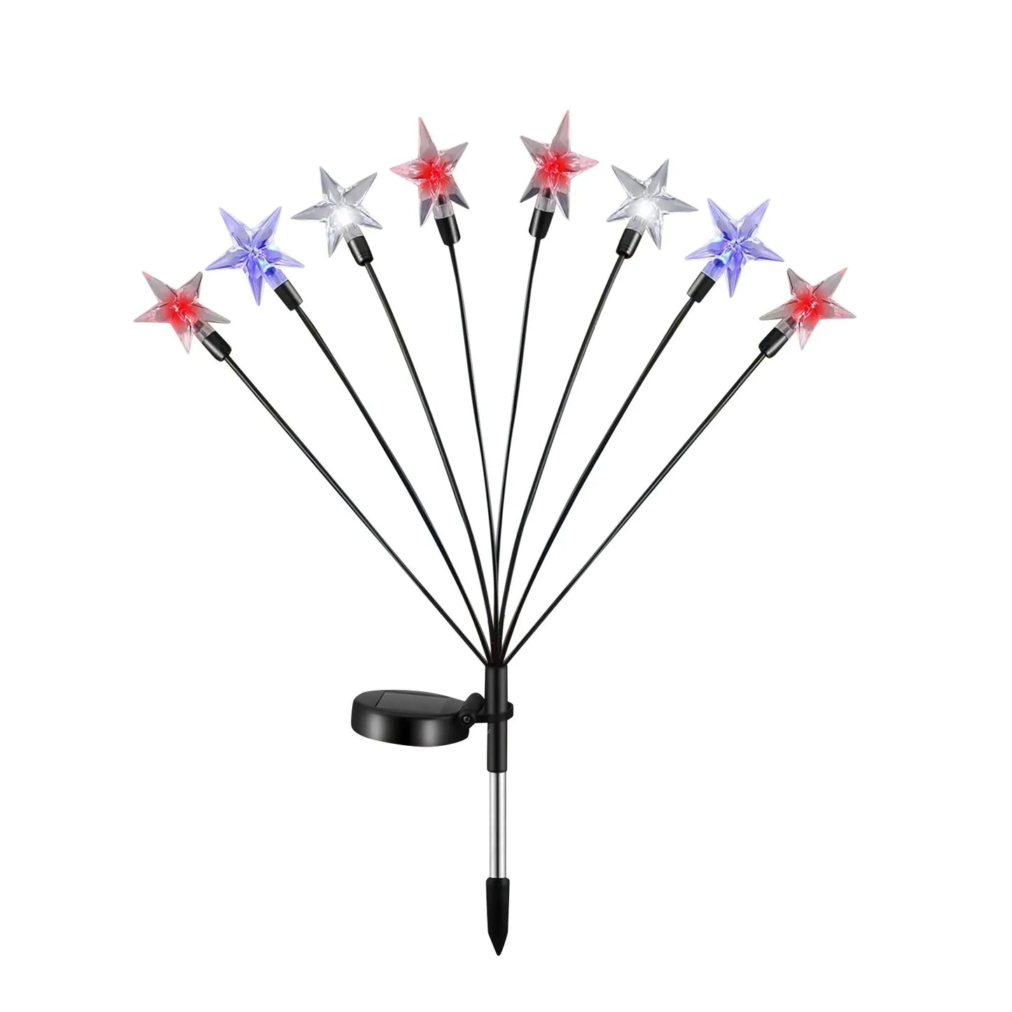 Solar Independence Day String Lights – Patriotic Garden Stake Lights