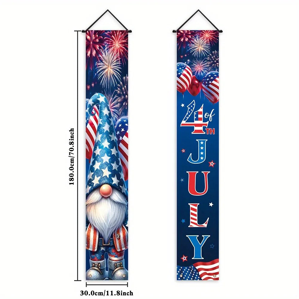 USA 250th Anniversary Porch Banner – American Flag Door Hanging Sign | 30×180cm
